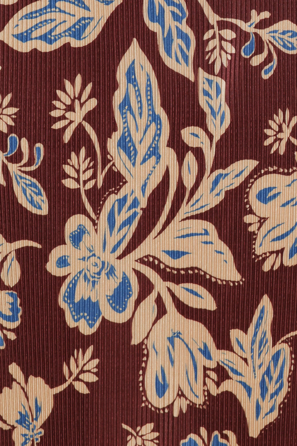 Robe Midi Manches Longues Morena - Motif Floral Marron
