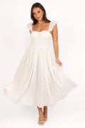 Robe mi-longue Webster – Blanc cassé