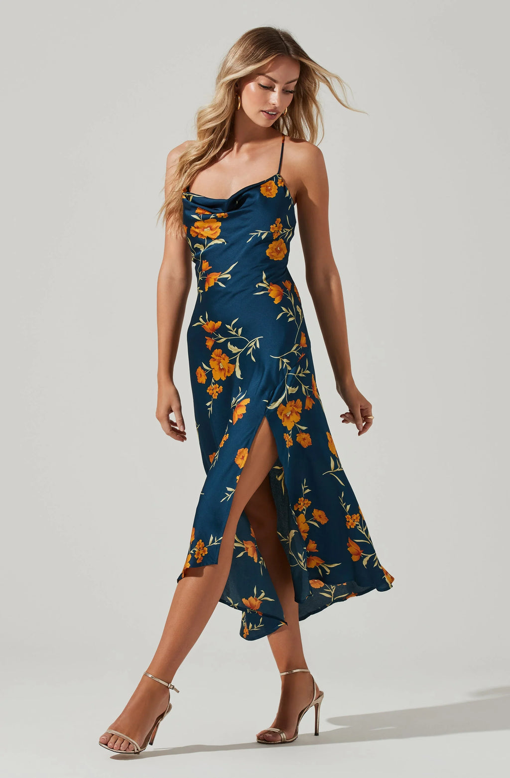 Robe midi florale Gaia