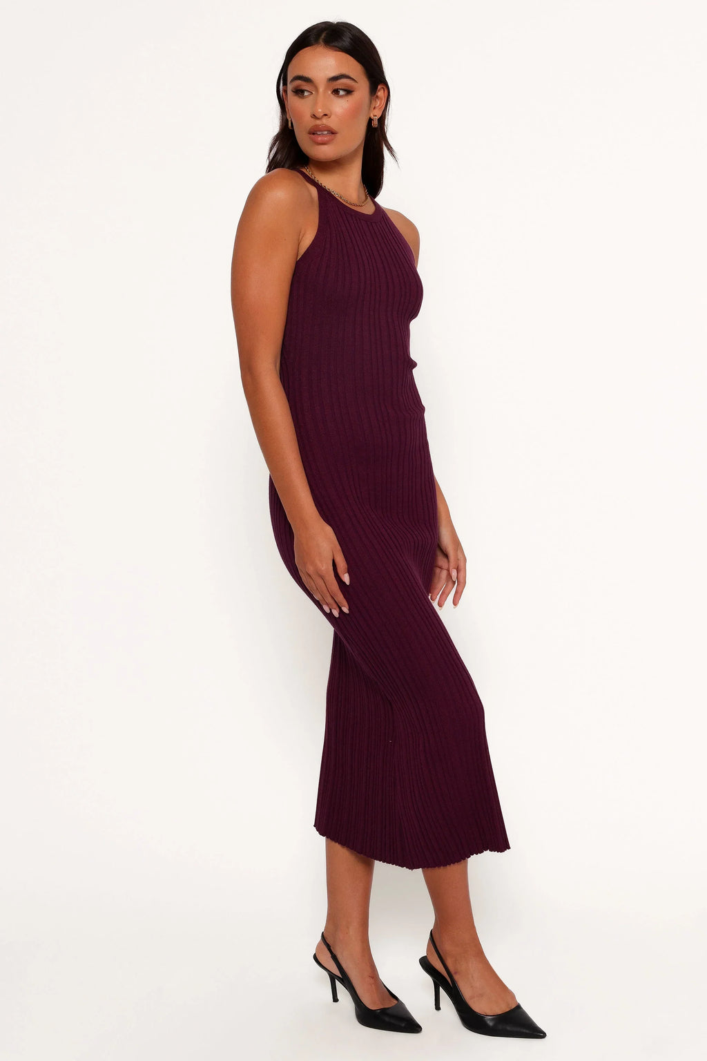 Robe longue Brighton - Prune