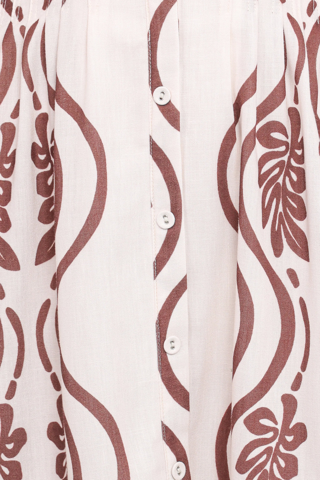 Robe longue Lira à manches longues – Imprimé marron