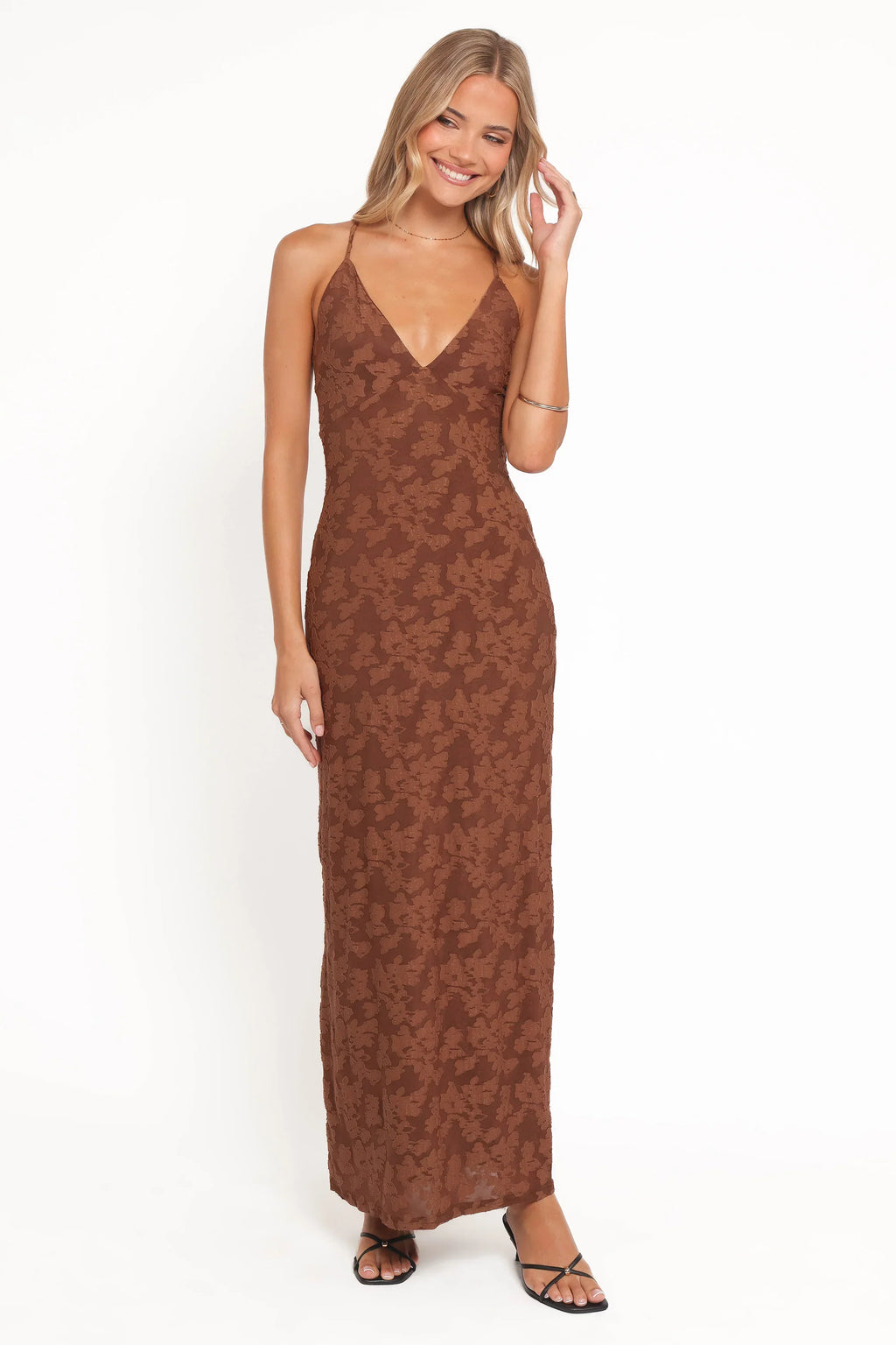 Robe longue Araminta - Marron