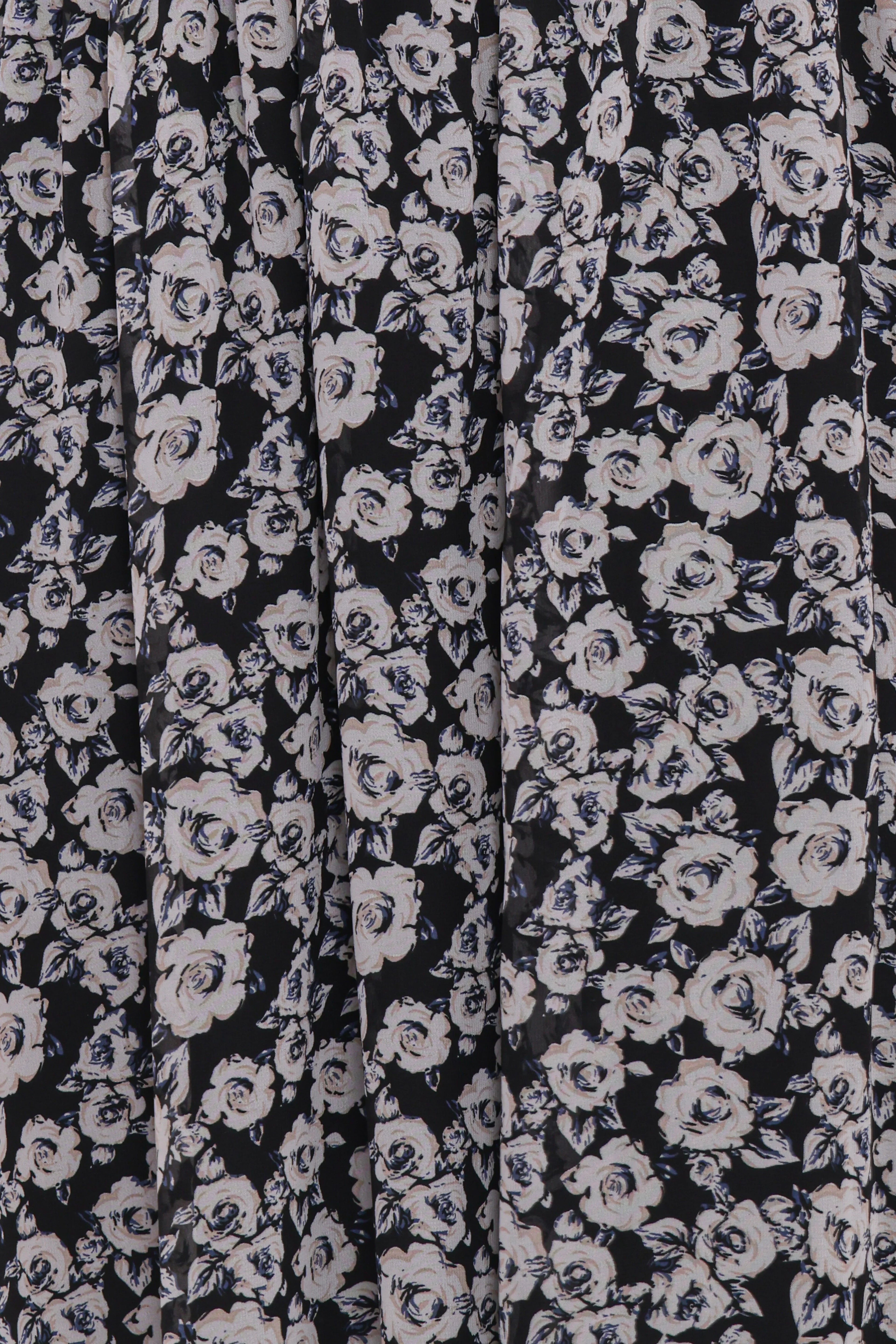 Robe longue Faith à manches longues - Imprimé floral noir