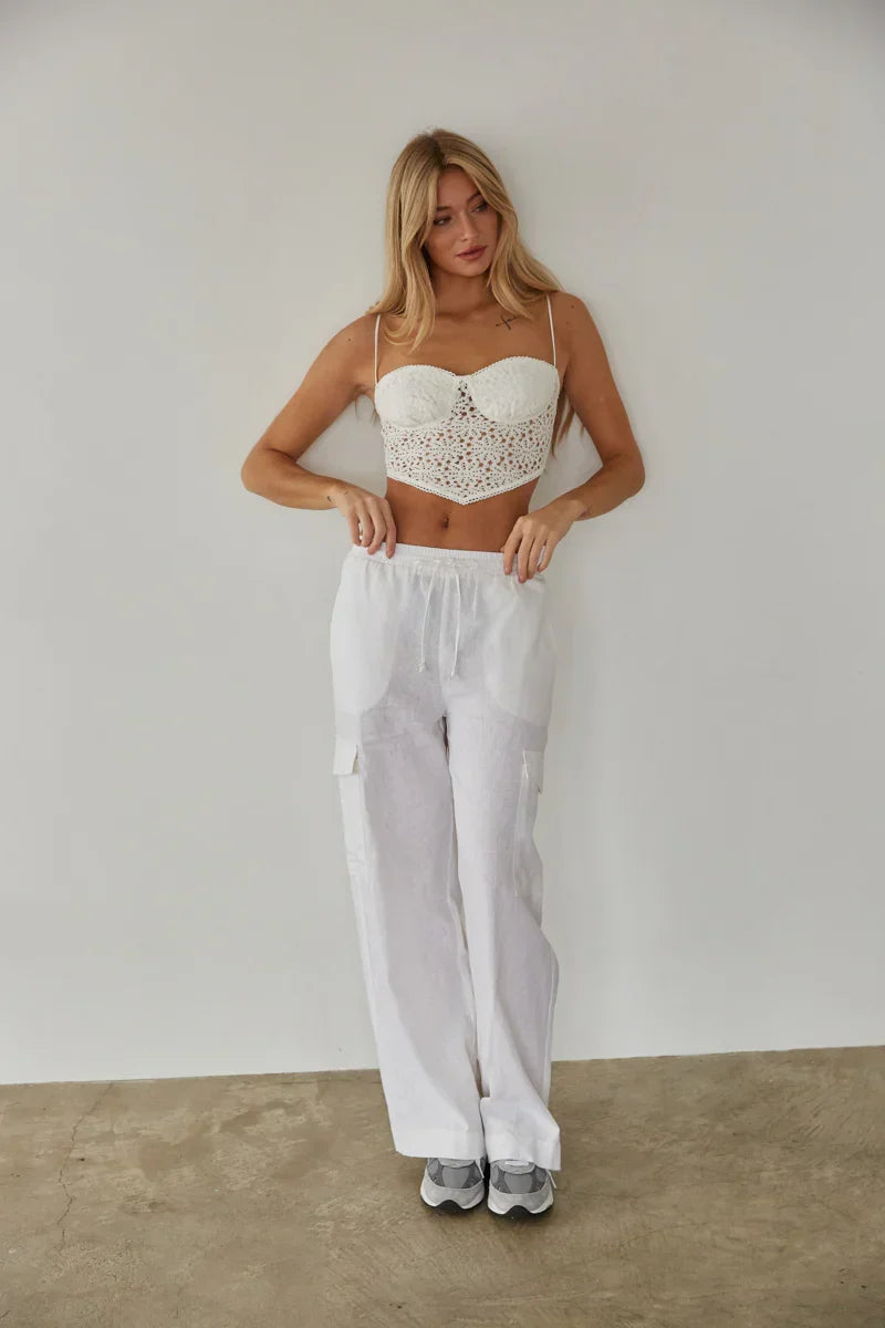 Vienna Linen Cargo Pants