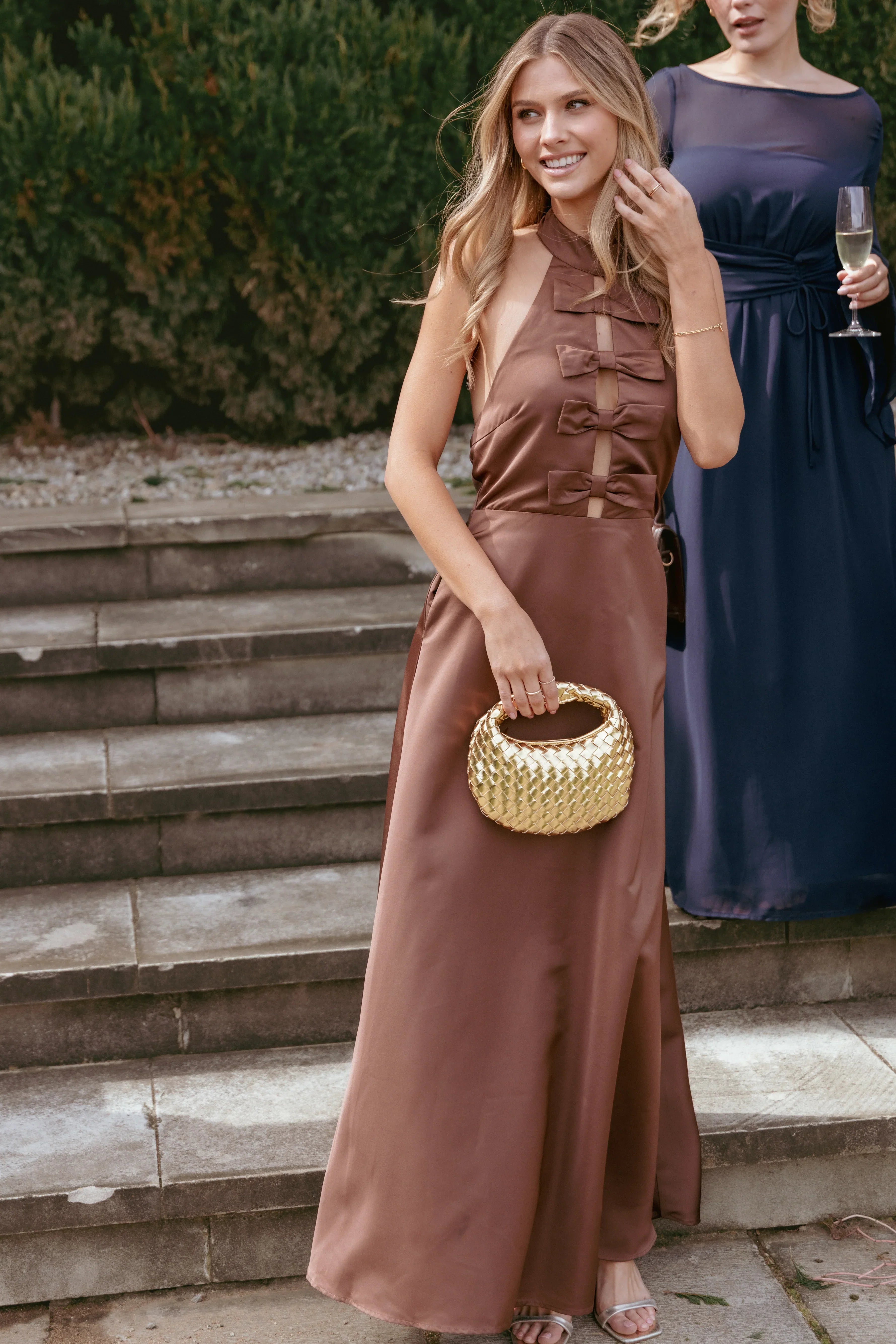 Robe longue Norva - Marron