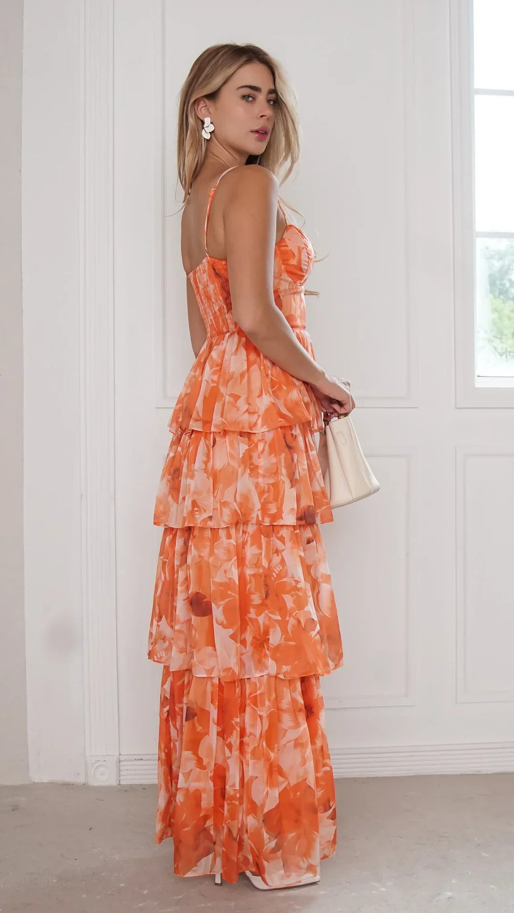 Robe longue étagée Luz