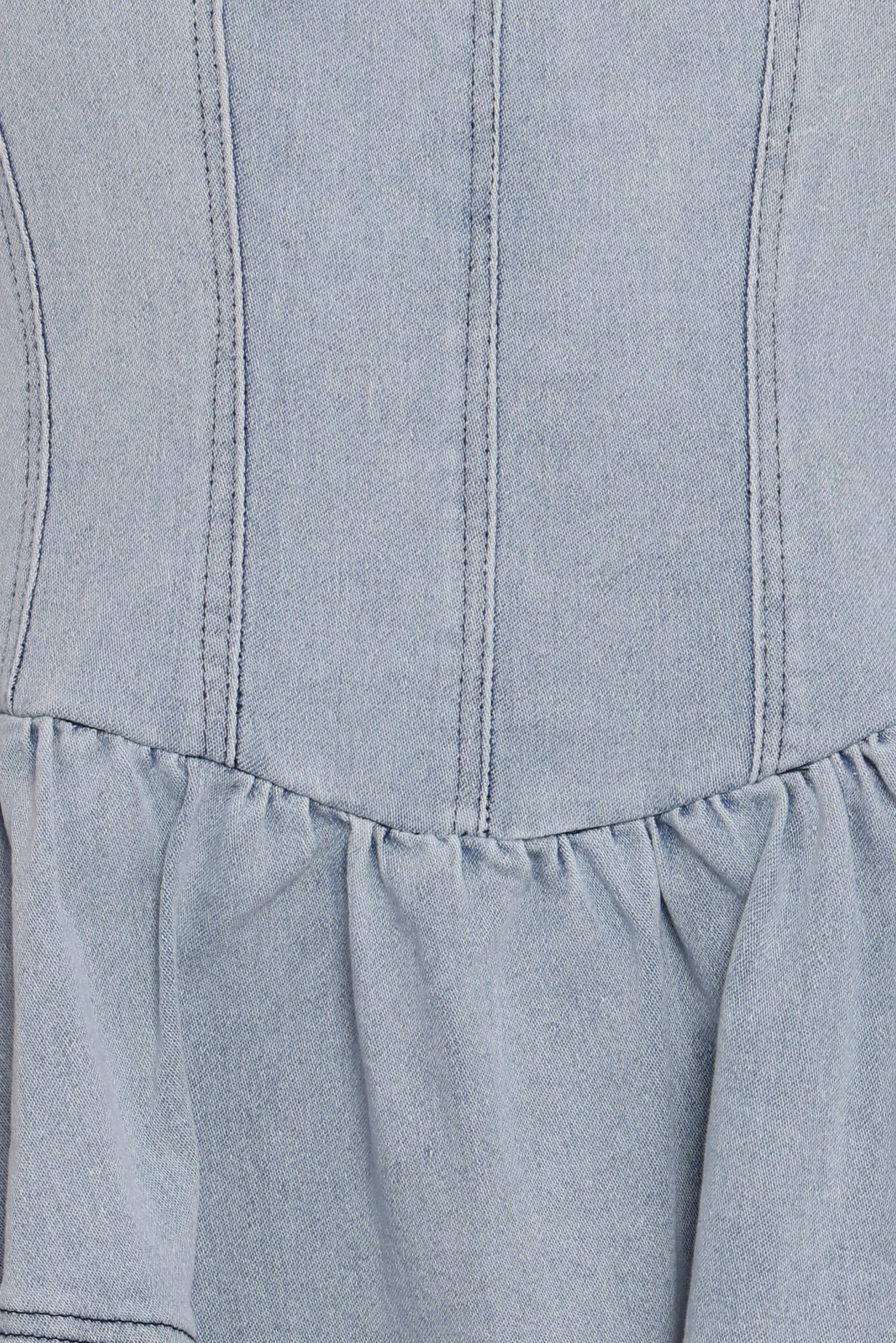 Ellen Strapless Mini Dress - Light Denim