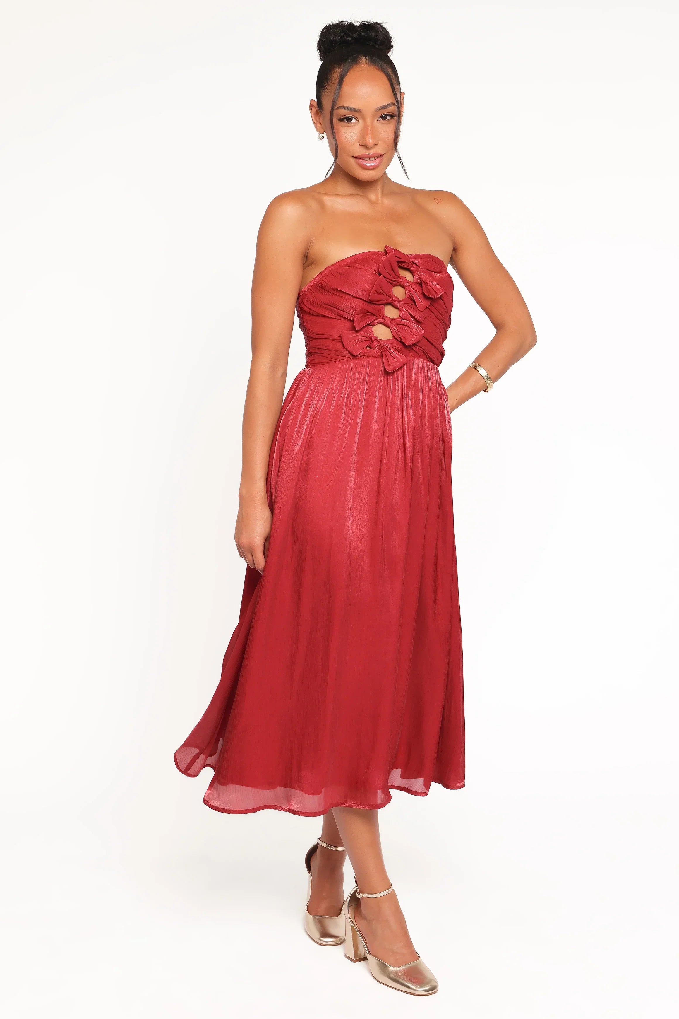 Robe Midi Bustier Mila - Rouge