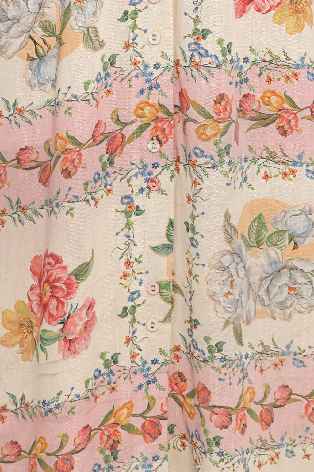 James Button Through Maxi Dress - Rose Tile