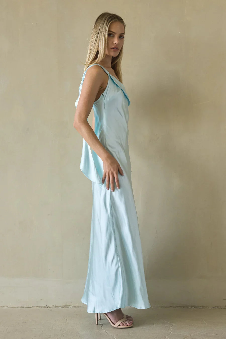 Sarahi Ruffle One Shoulder Maxi Dress