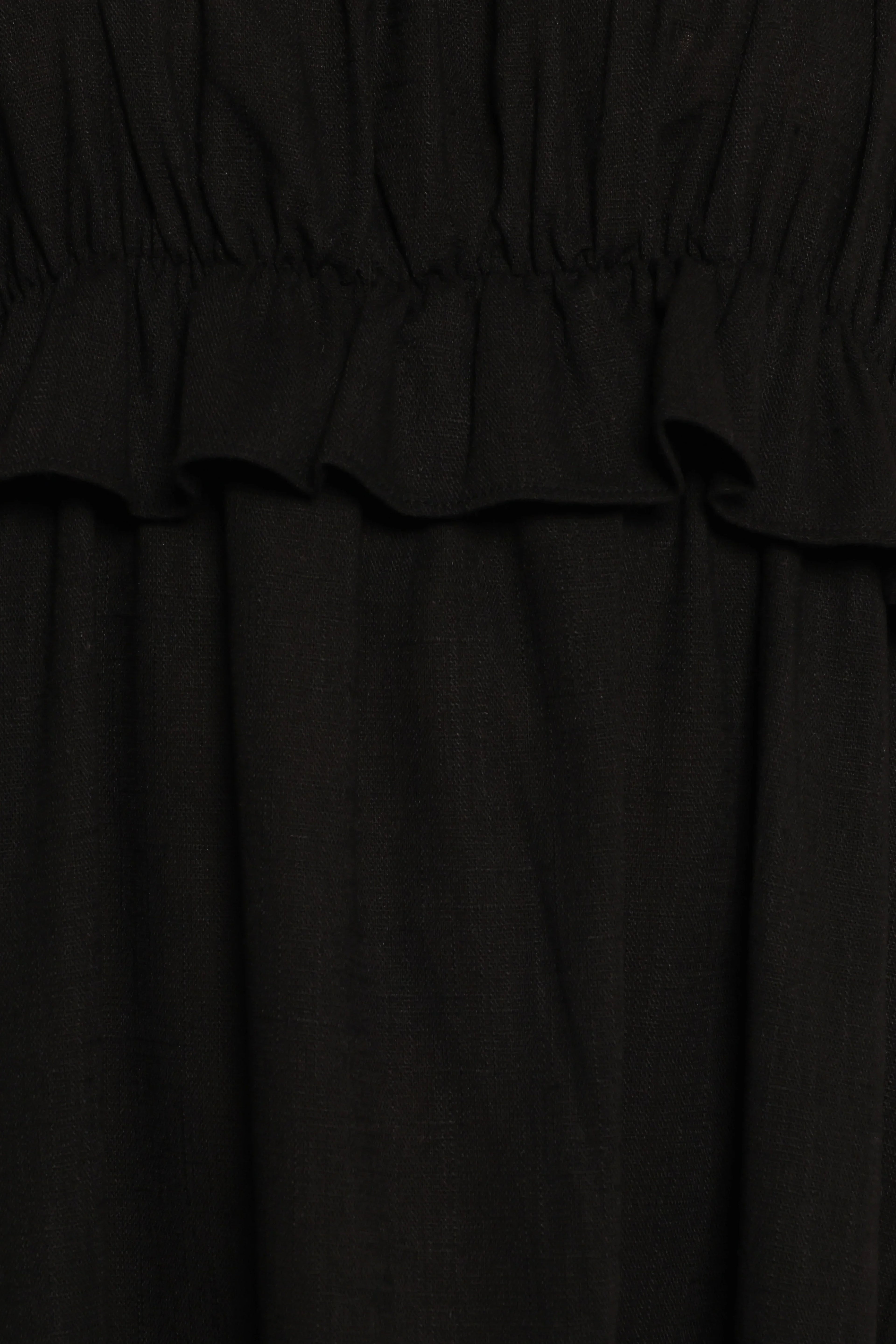Ross Frill Strap Maxi Dress - Black