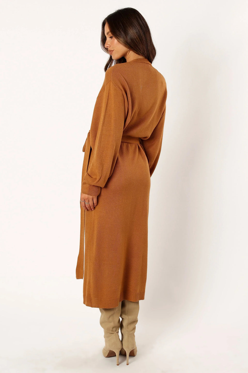 Robe midi en maille Nova - Camel