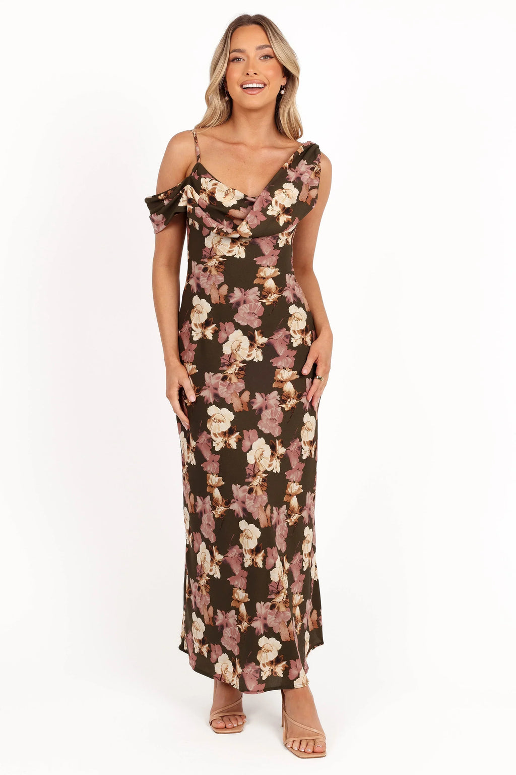 Robe midi Kamryn - Imprimé floral olive