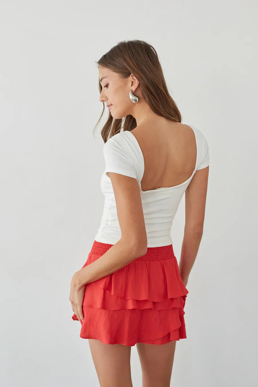Daytona High-Rise Tiered Ruffle Skort