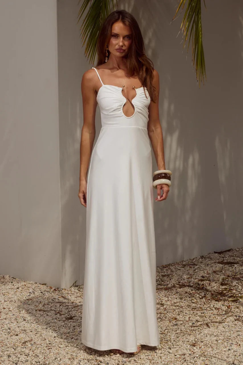 Robe longue Kalena décolletée