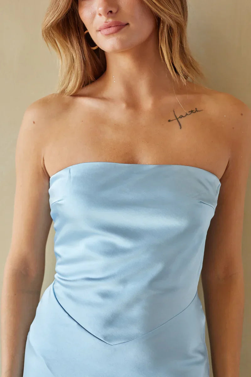 Robe longue en satin Romina