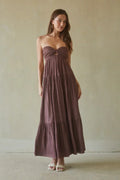 Robe longue Lilith torsadée devant