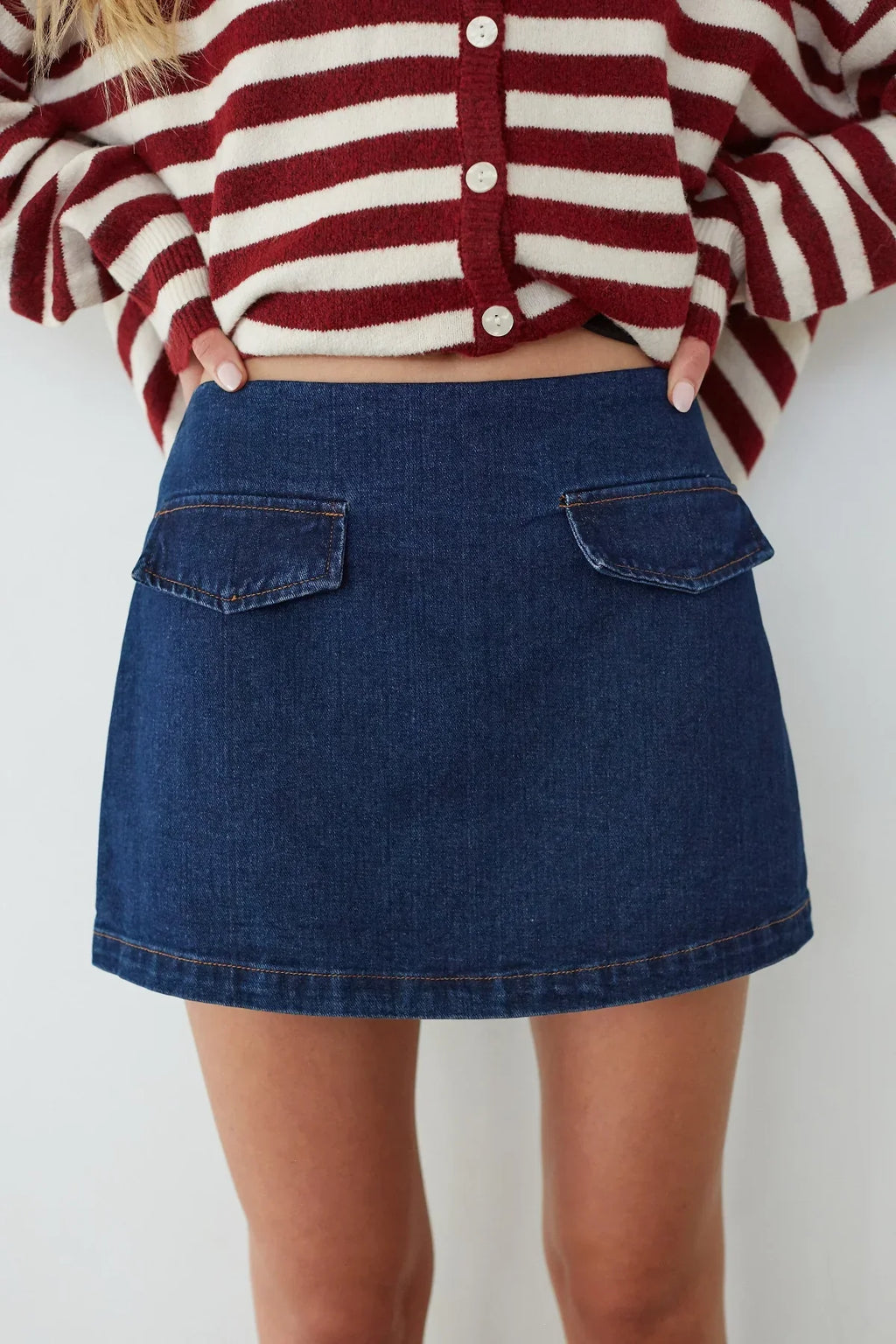 Mini-jupe-short en jean Dolly