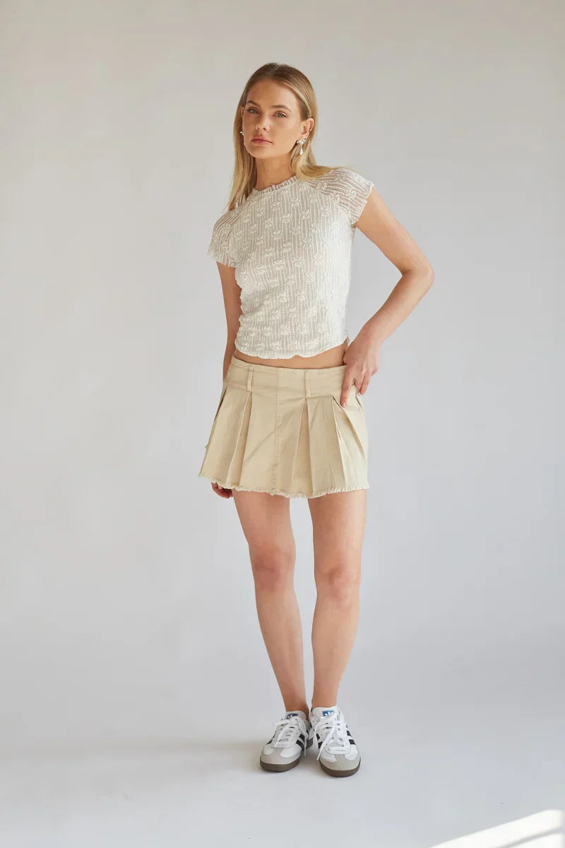 Mini-jupe-short plissée Aliyah
