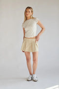 Mini-jupe-short plissée Aliyah