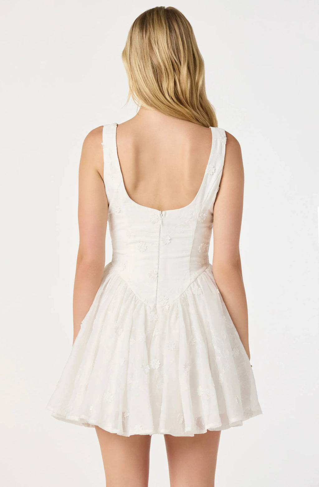 Reina Embroidered Floral Mini Dress
