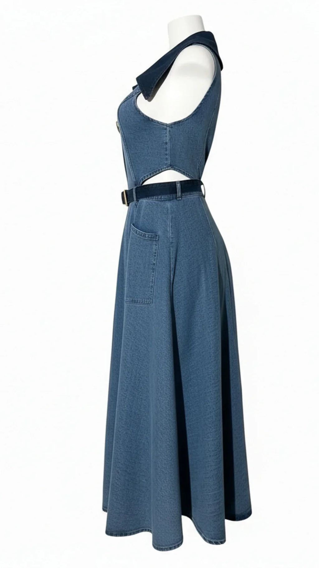 Althea Denim Midi Dress