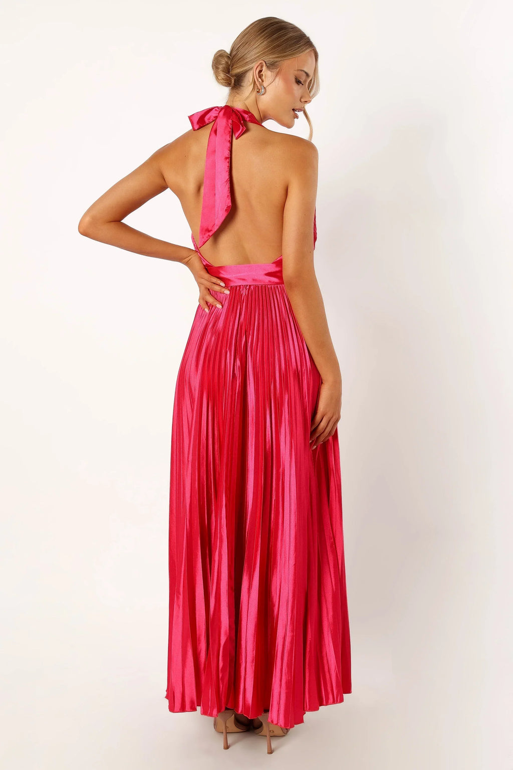 Robe longue dos nu Greta - Magenta