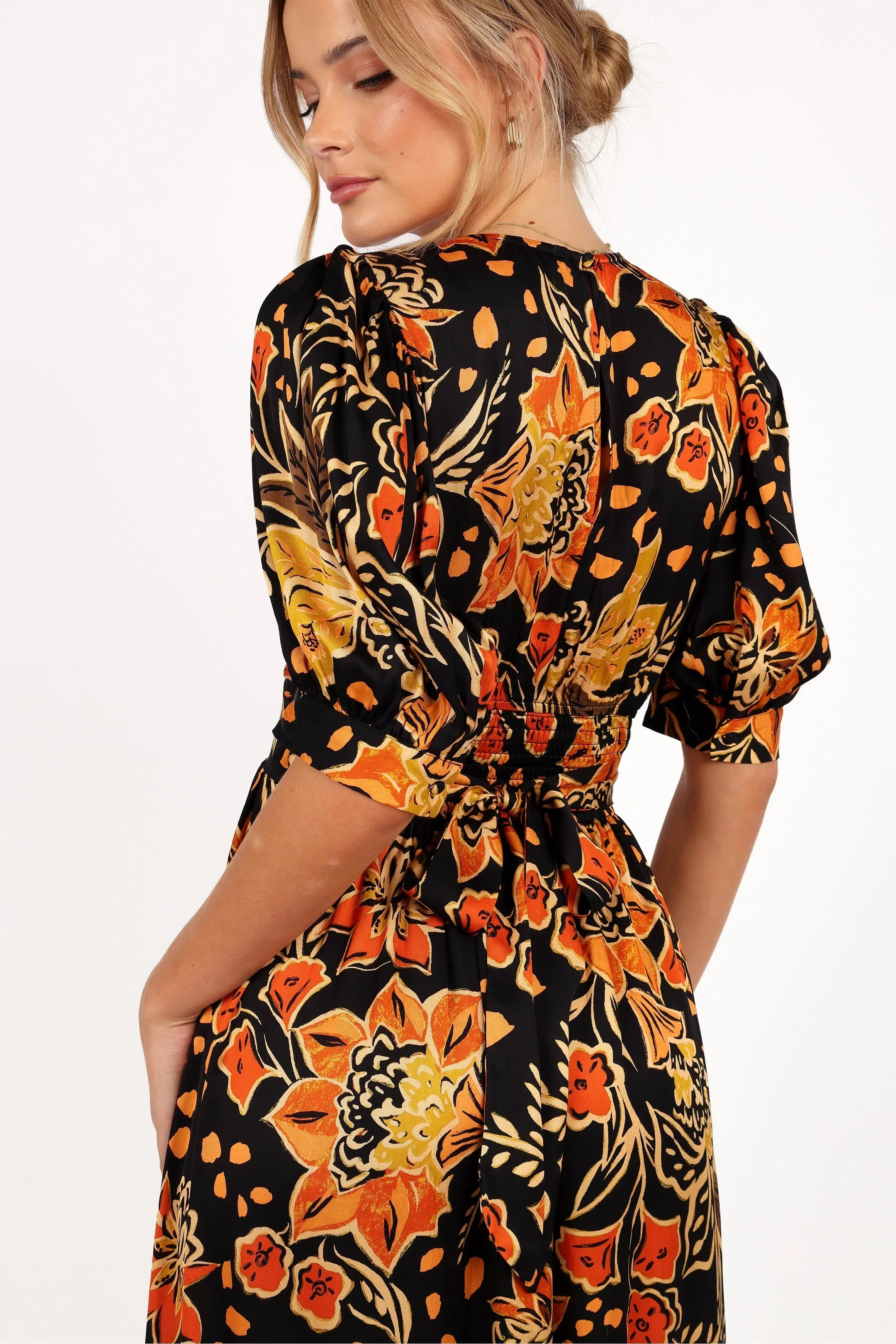 Robe midi Nadalyn - Noir/Multicolore