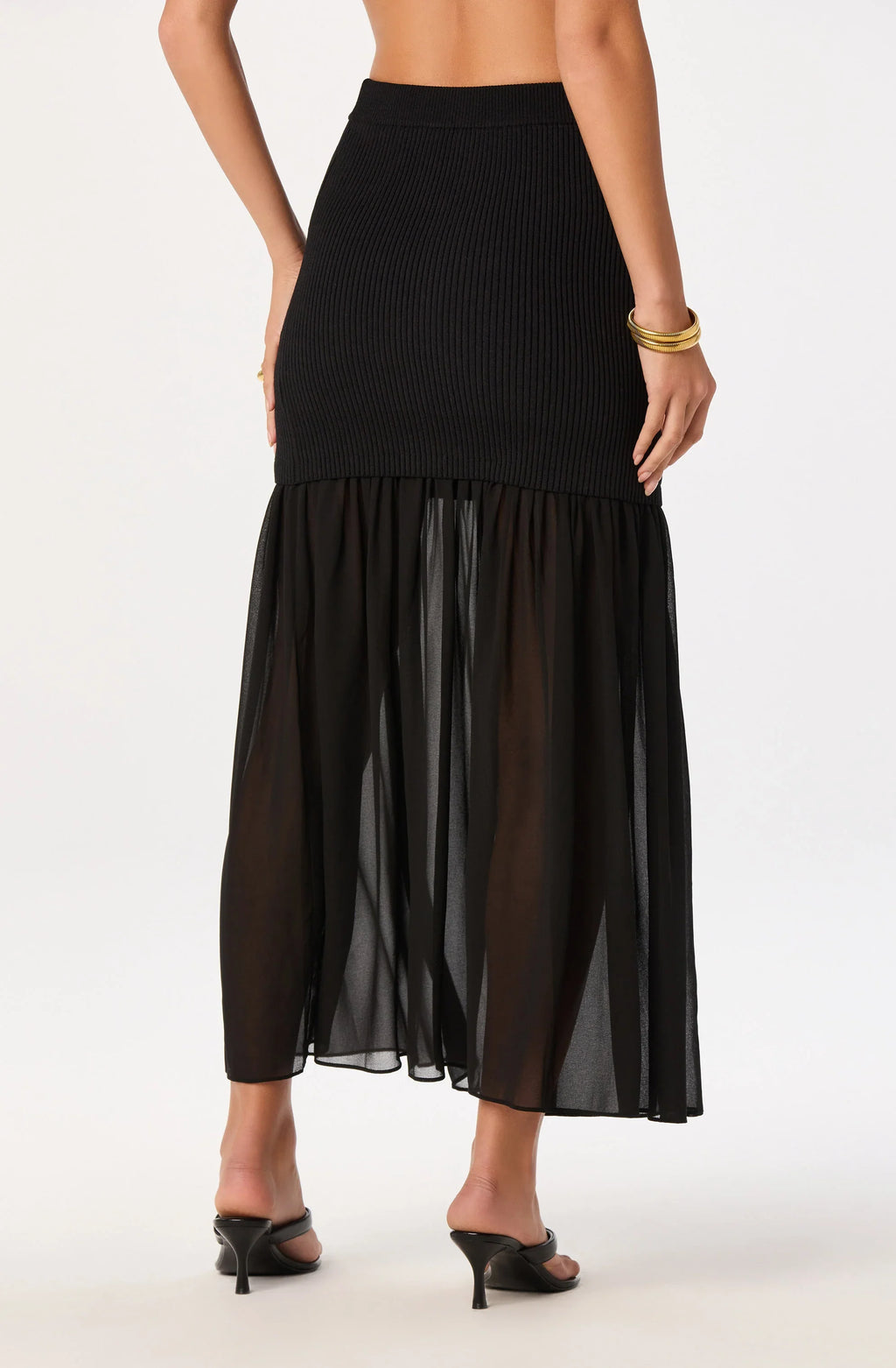 Halie Mixed Media Maxi Skirt