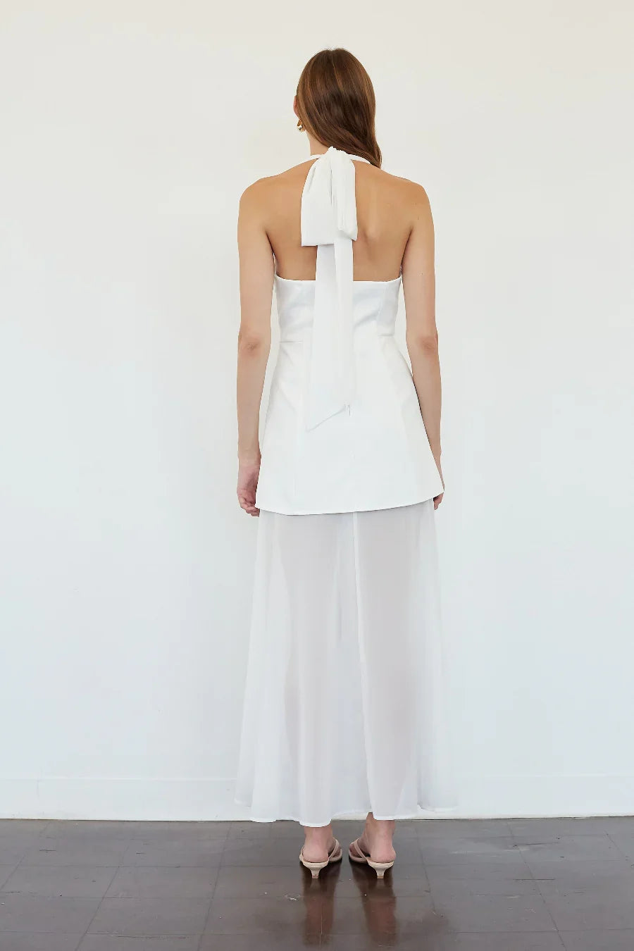 Brittany Halter Chiffon Maxi Dress