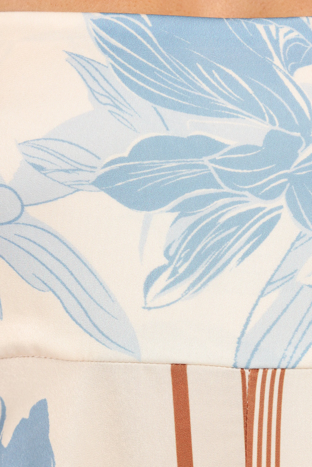 Robe longue Elanor - Imprimé bleu pâle