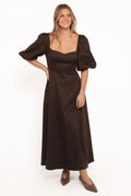 Robe longue Merlena - Chocolat