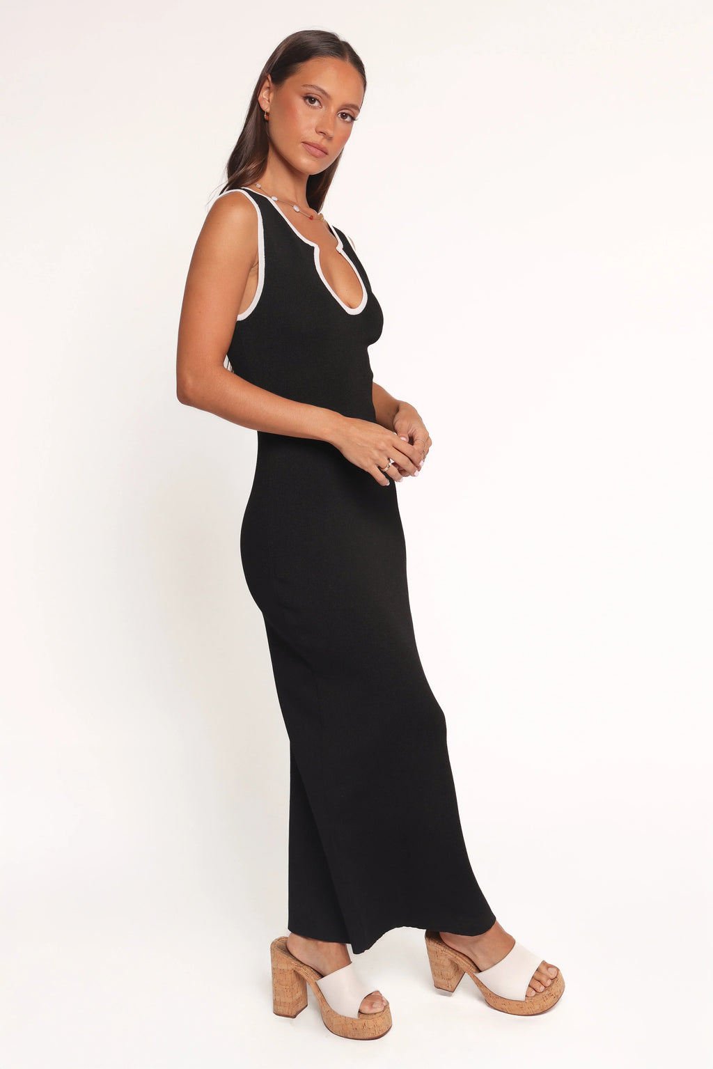 Robe Umi mi-longue - Noir
