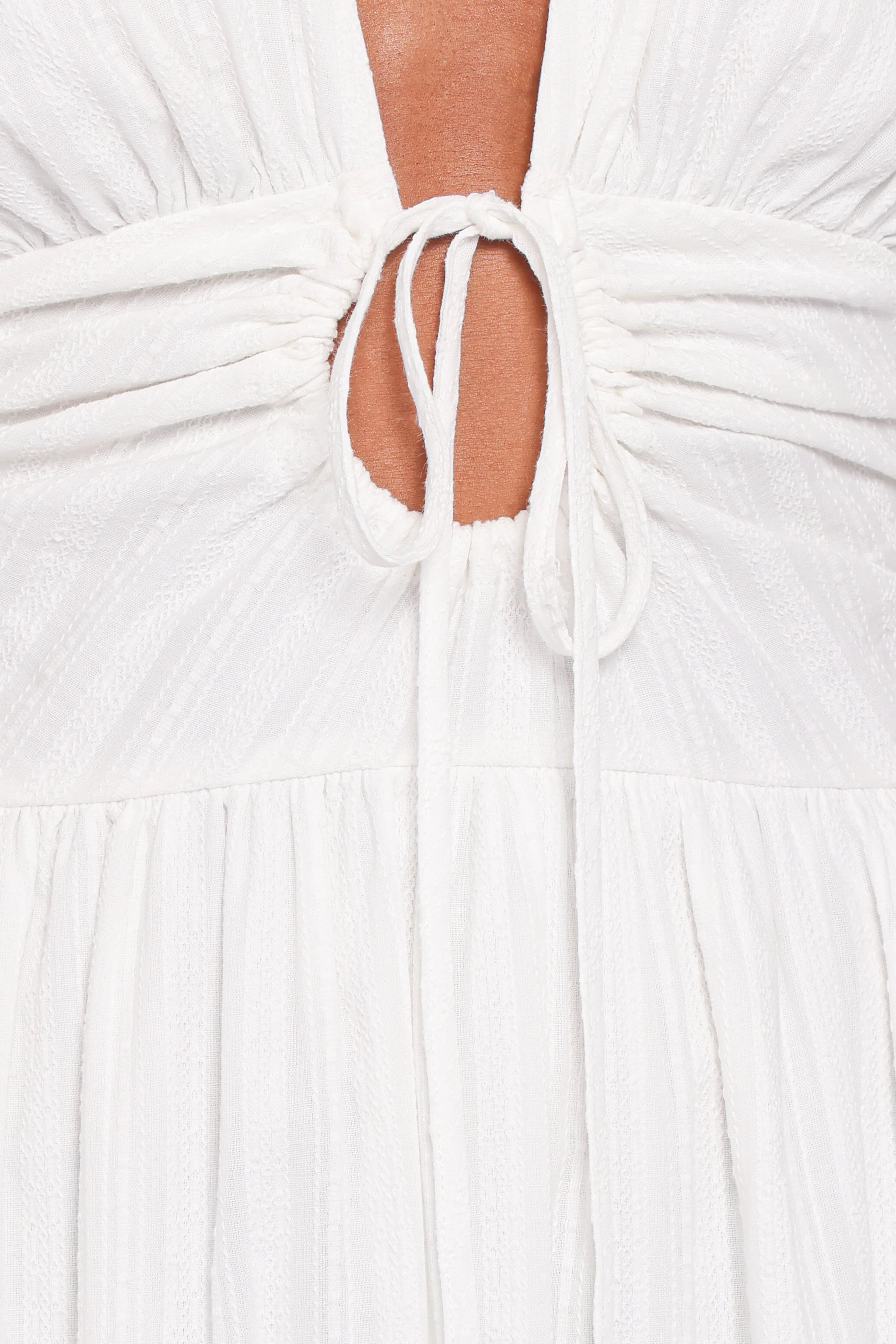 Edel Short Sleeve Maxi Dress - White