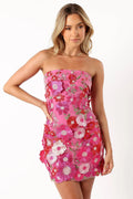 Mini-robe bustier Butterfields - Rose vif
