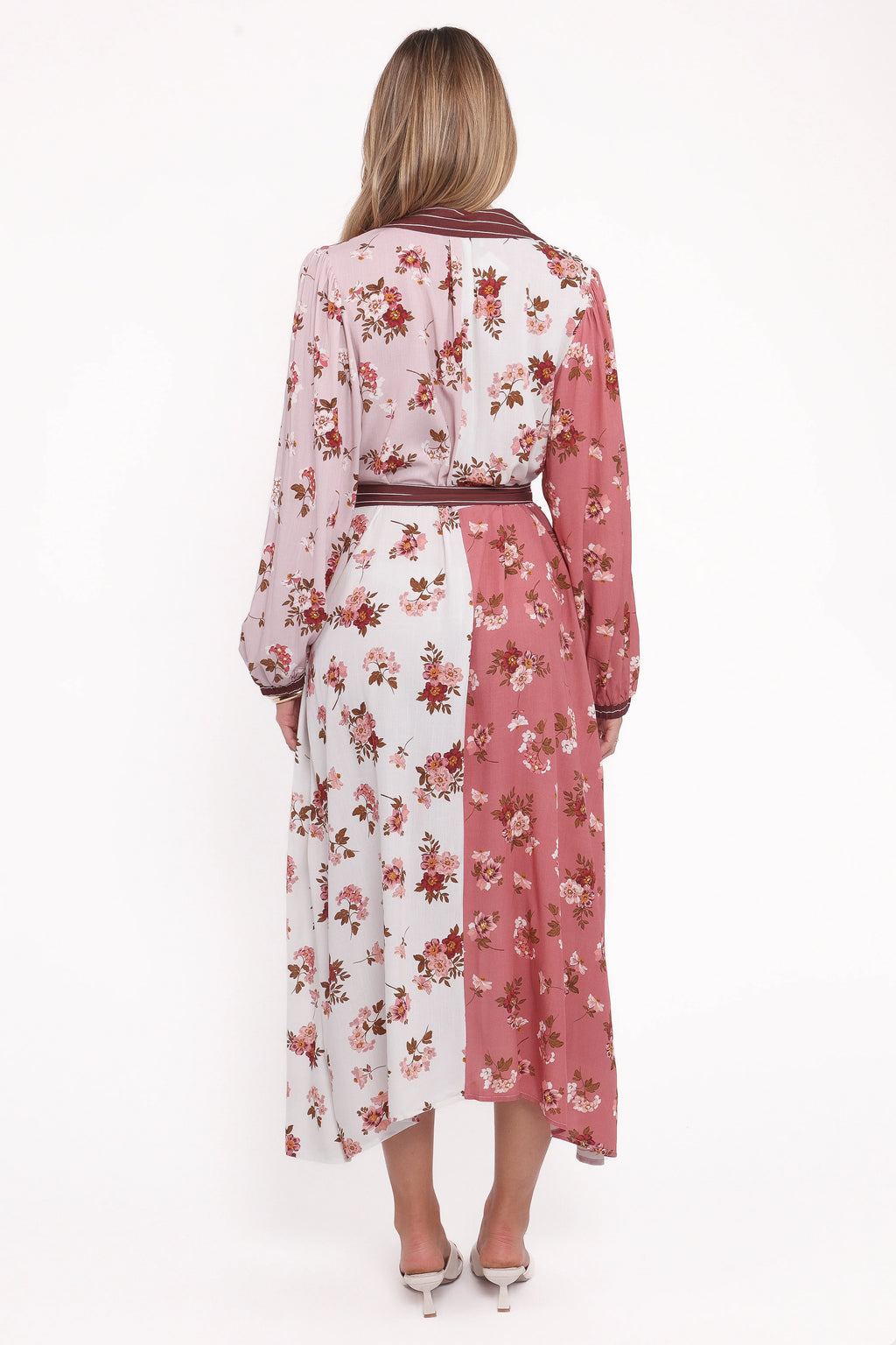 Robe midi longue à manches longues Maiden - First Blush