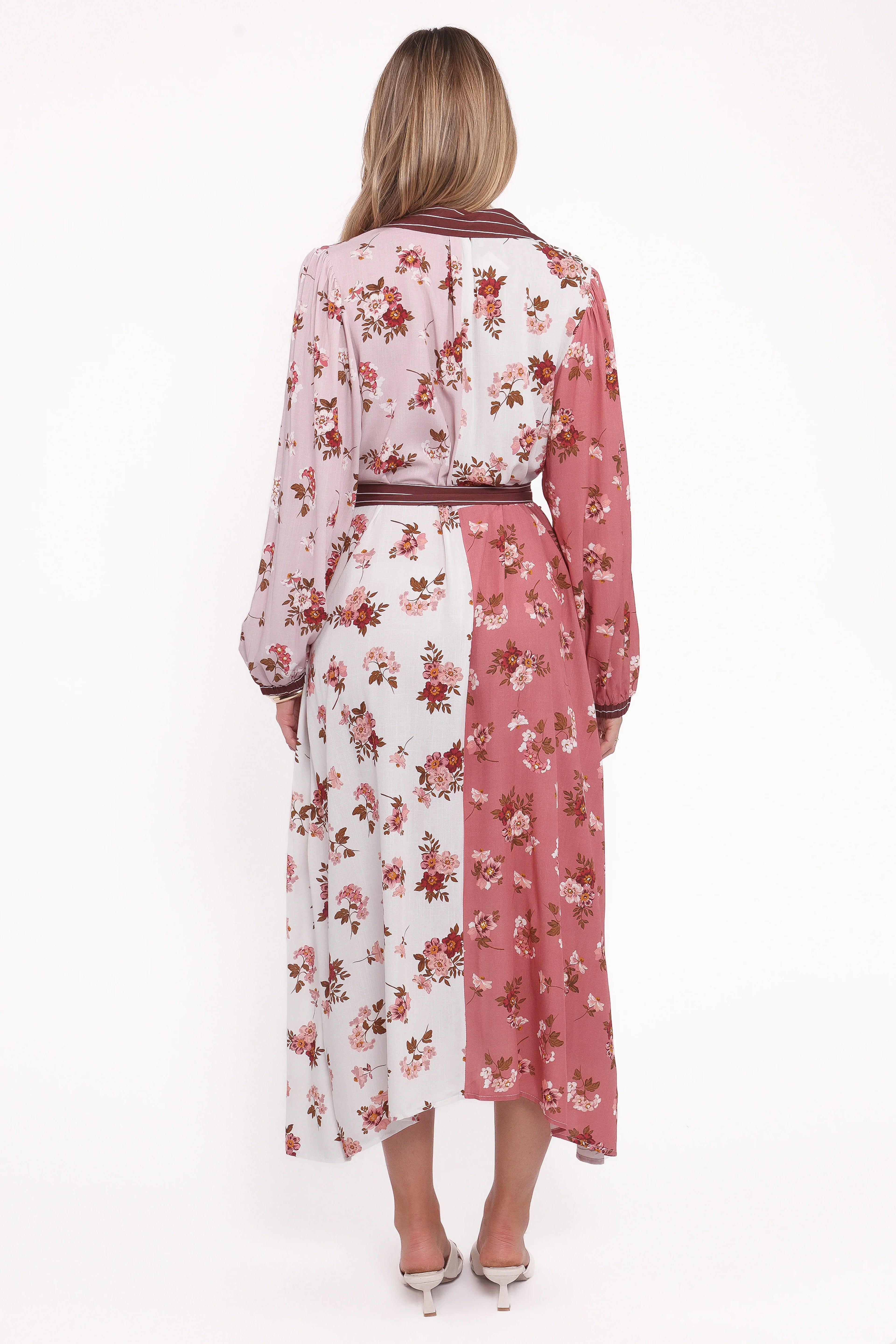Robe midi longue à manches longues Maiden - First Blush