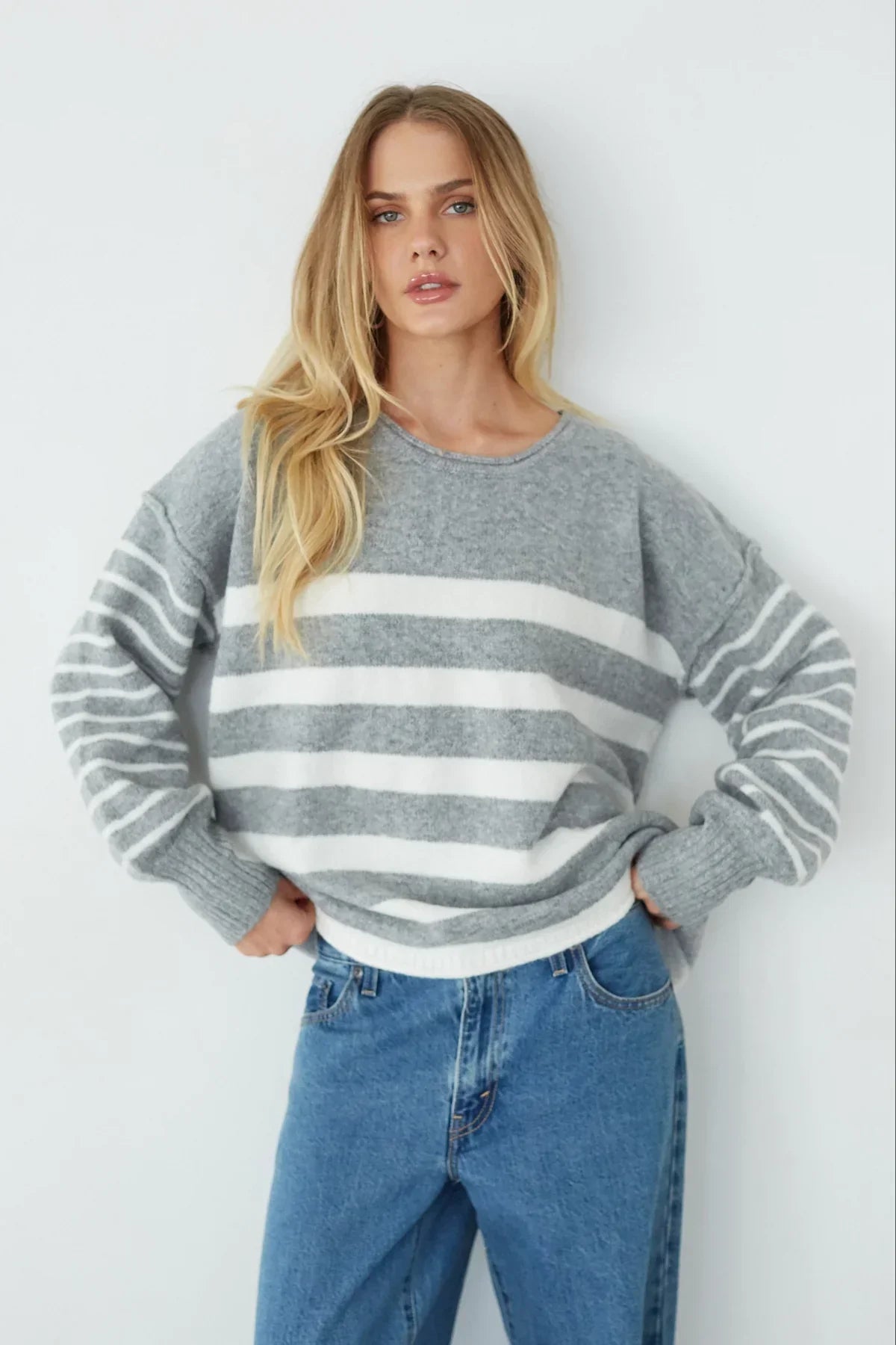 Pull oversize rayé Charlotte