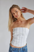 Haut corset Carter à surpiqûres contrastantes