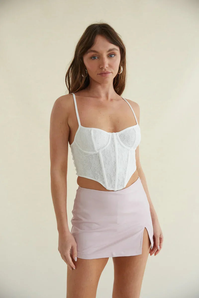 Mini-jupe-culotte Kourt en similicuir