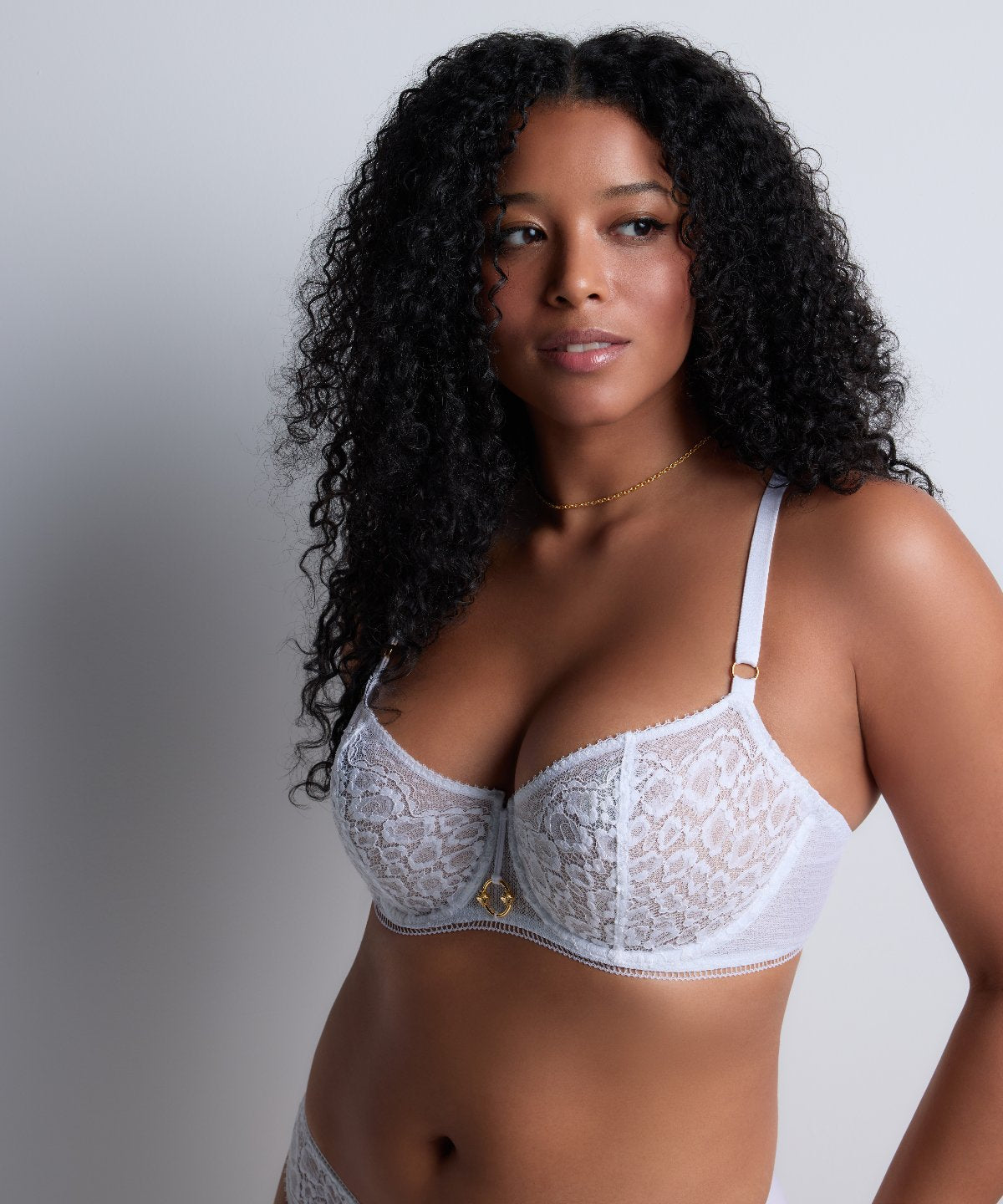 Illusion Fauve Soutien-gorge Corbeille avec armatures Blanc