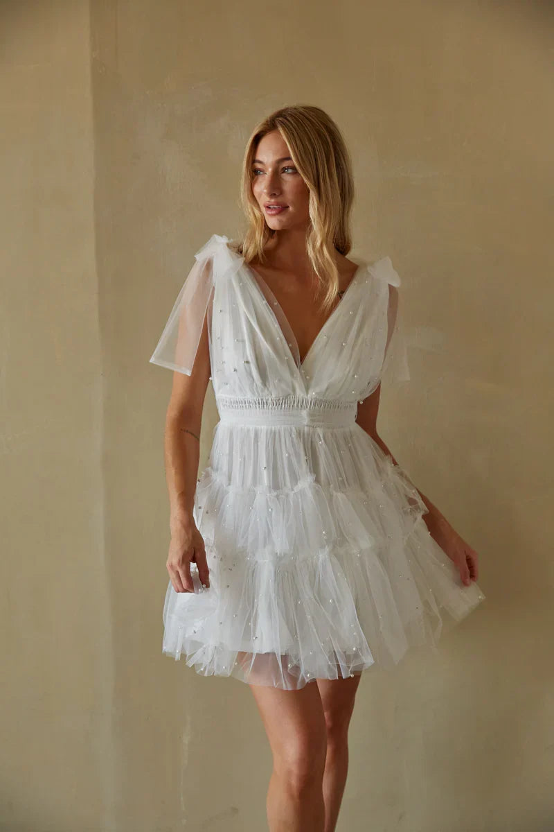 Mini-robe babydoll en tulle Erin Pearl