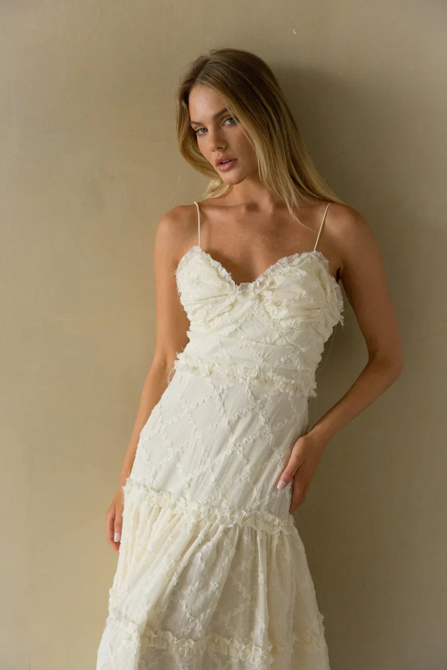 Robe longue Percy en dentelle