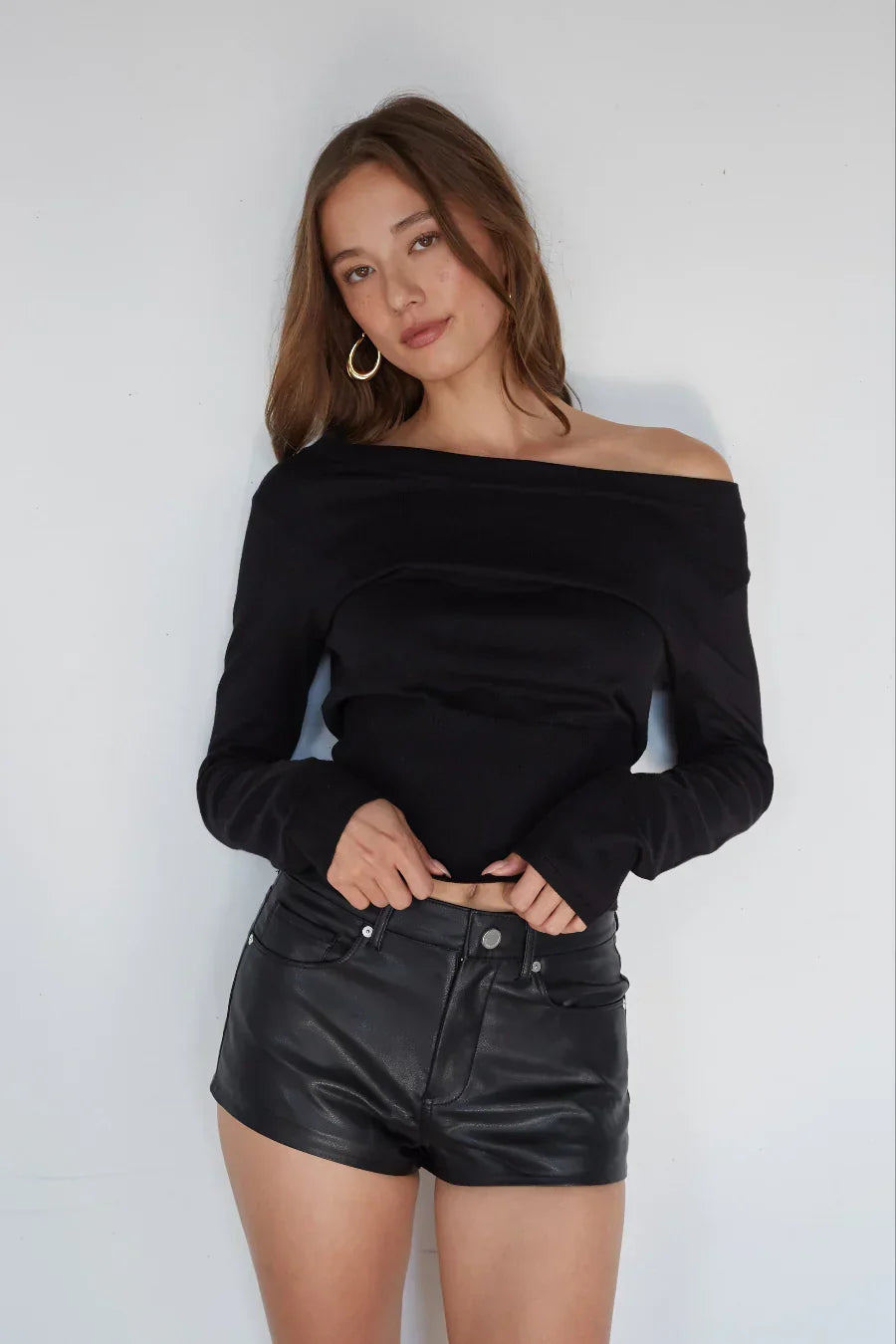 Micro-short Naya en faux cuir