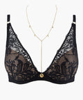 Gold Pleasure Plunge foulard soutien-gorge Noir Léger