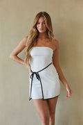 Robe courte Maisie contrastée