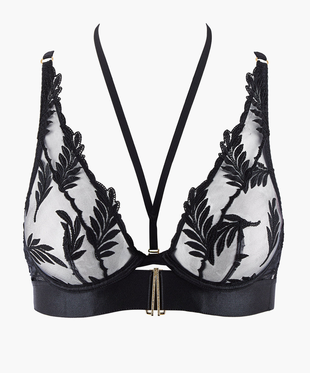 Queen of Shadow Wired Triangle Bra Absolute Black