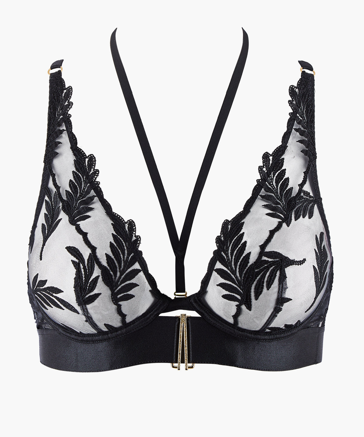 Queen of Shadow Wired Triangle Bra Absolute Black