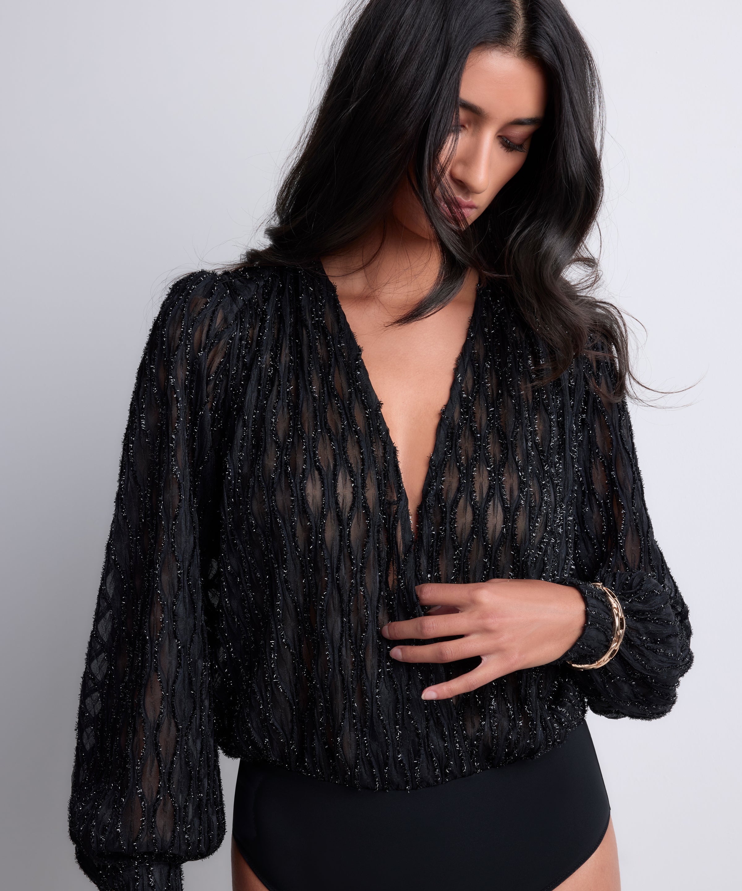 Les Bodys by Aubade Body Manches Longues Noir