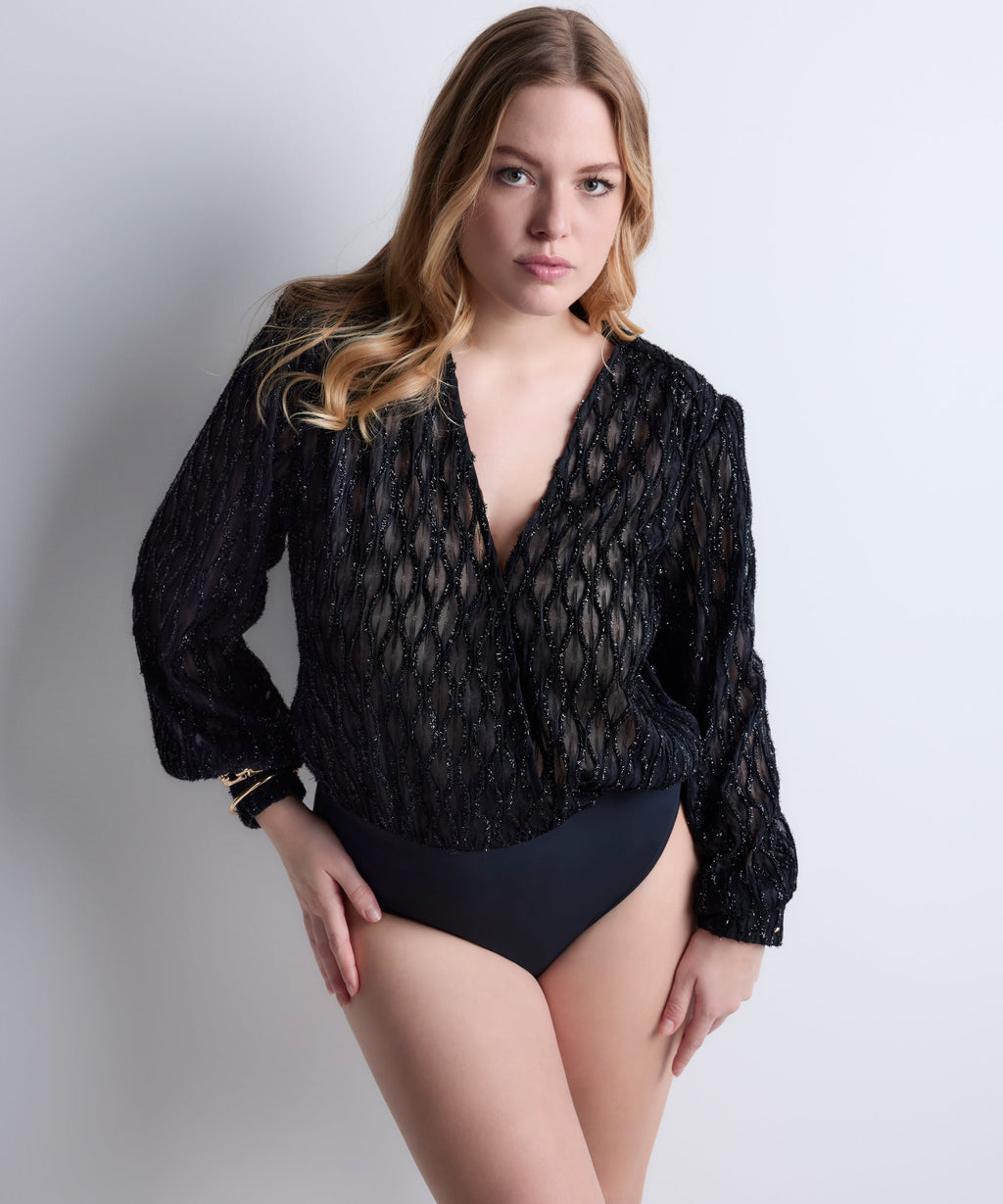 Les Bodys by Aubade Body Manches Longues Noir